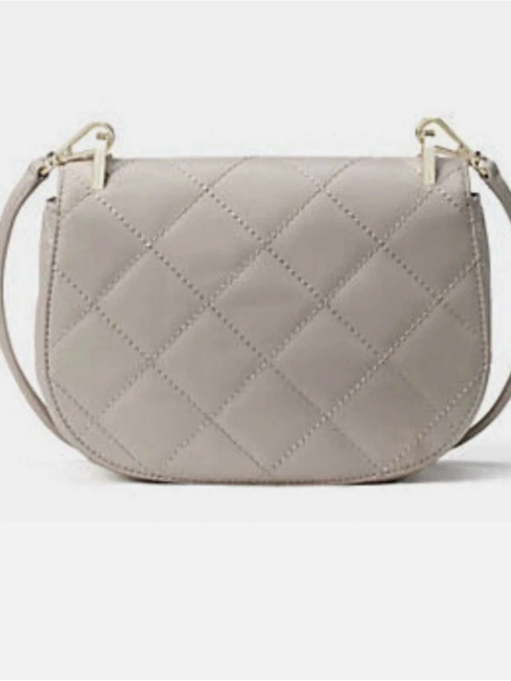 NWT kate spade Quilted Saddle Crossbody Bag in Taupe